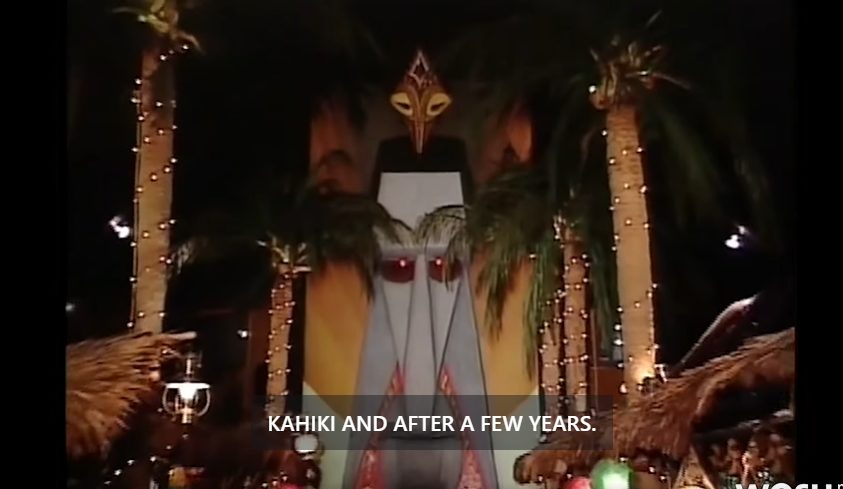 The Moai fireplace, 1990s