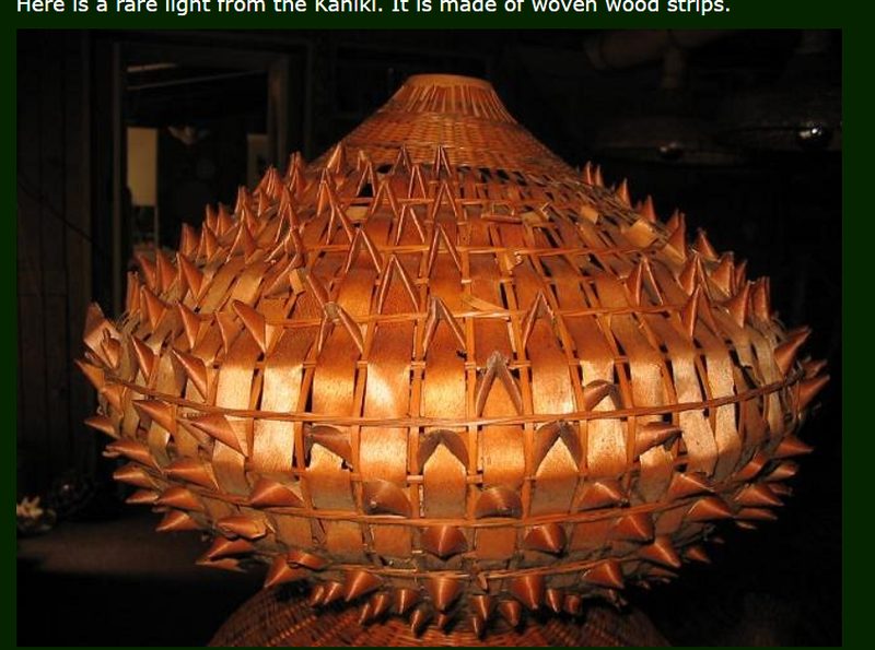 Woven-wood lamp
