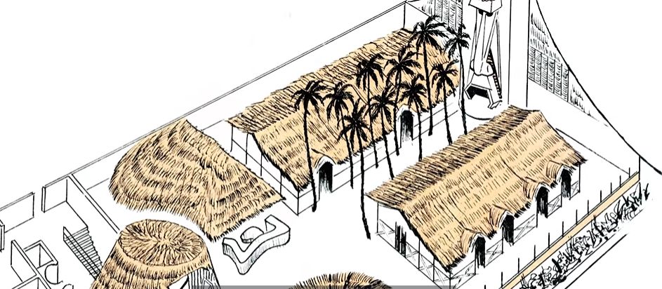 Colored floor plan
